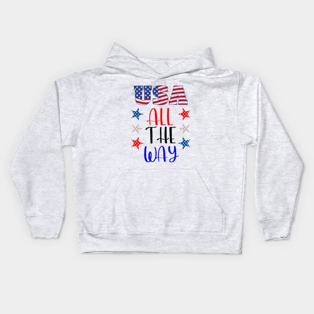 USA All The Way Kids Hoodie by stadia-60-west